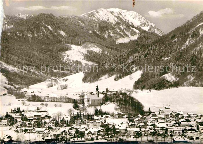 Ruhpolding Bayern Winterpanorama mit Hochfelln Bayerische Alpen