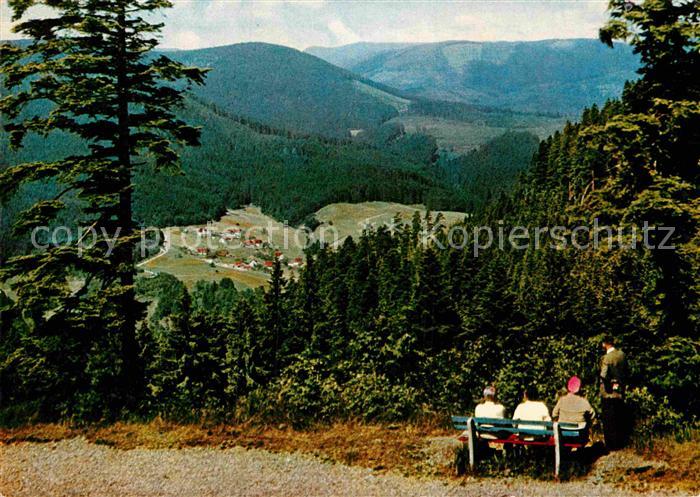 Huzenbach Panorama Blick von der Besenfelder Steige ins Murgtal Schwarzwald
