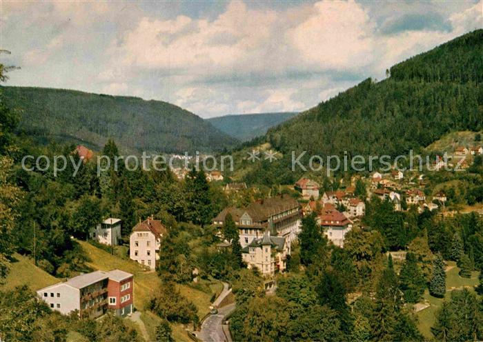 Bad Wildbad Panorama mit Versorgungskuranstalt Kurort im Schwarzwald