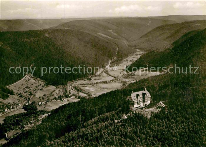 Wildbad Schwarzwald Sommerberghotel und Oberes Enztal Fliegeraufnahme