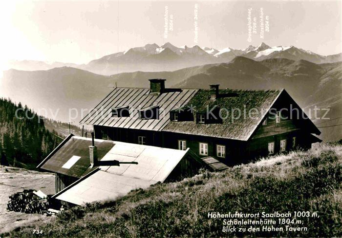 Saalbach-Hinterglemm Schoenleitenhuette Blick zu Hohen Tauern