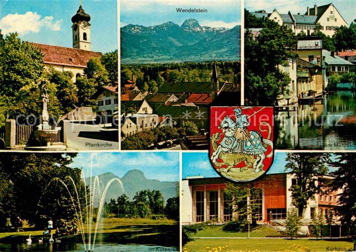 Bad Aibling Pfarrkirche Wendelstein Muehlbach Kurhaus Kurpark Wappen Alpen