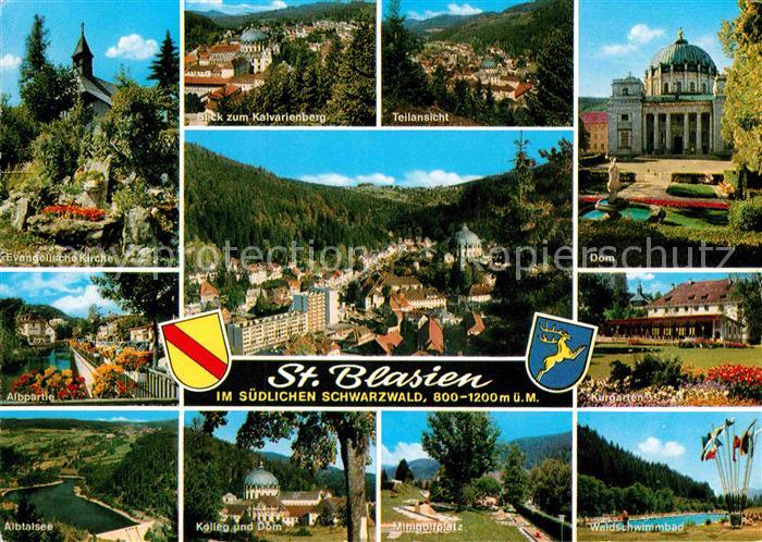 St Blasien Teilansichten Kneippkurort im Schwarzwald Kirche Albtalsee Kolleg Dom
