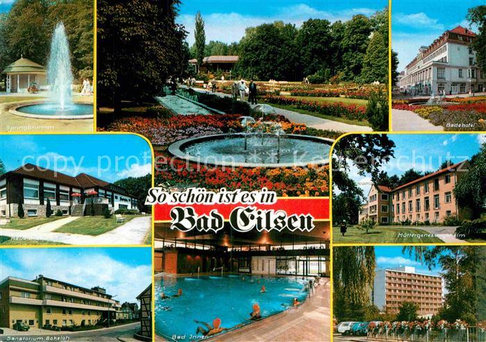 Bad Eilsen Springbrunnen Kurhaus Sanatorium Parkanlagen Hallenschwimmbad Genesun