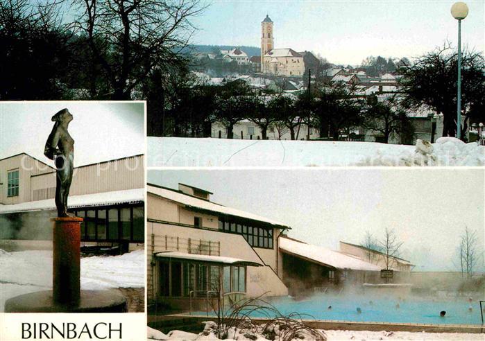 Birnbach Rottal Thermalbad Ortsansicht mit Kirche Statue