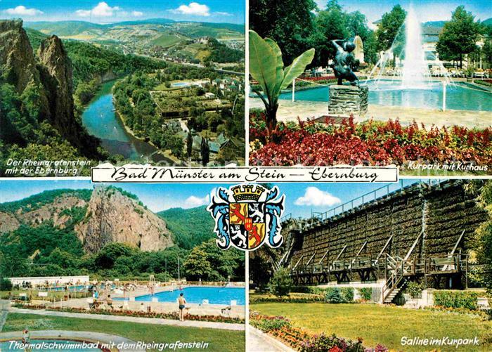 Bad Muenster Stein Ebernburg Rheingrafenstein Ebernburg Kurpark Kurhaus Saline T
