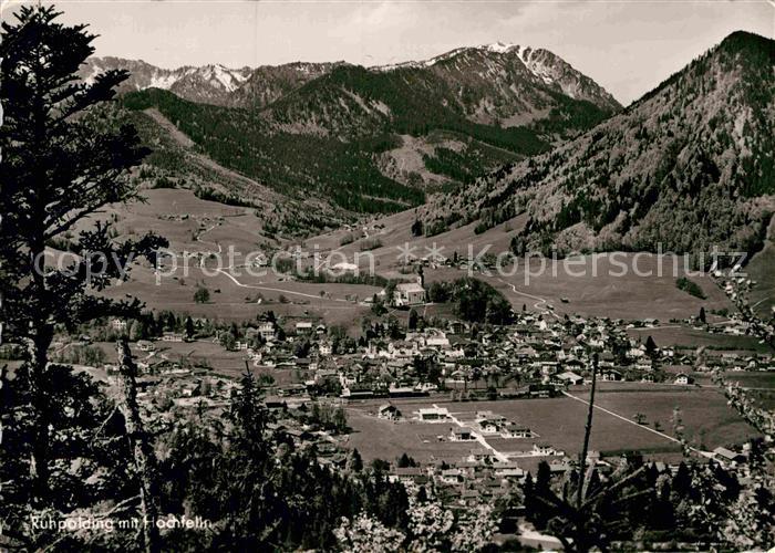 Ruhpolding Bayern Panorama mit Hochfelln Chiemgauer Alpen