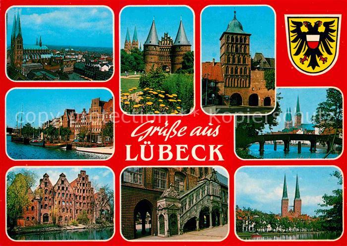 Luebeck Teilansichten Hansestadt Holstentor Kirche Giebelhaeuser