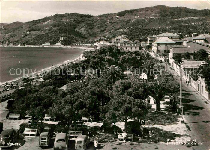 Spotorno Savona Liguria Panorama Giardini Spiaggia