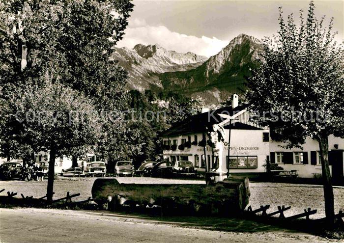 Fischen Allgaeu Partie am Anger Brunnen Alpen