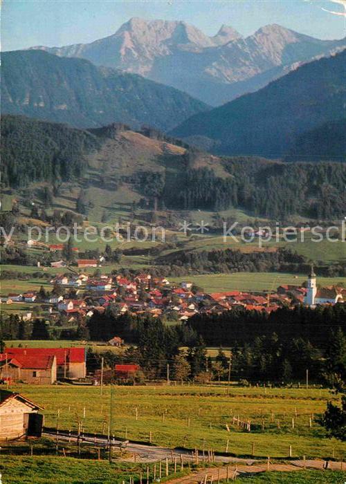 Wertach Panorama Blick zum Geishorn Allgaeuer Alpen