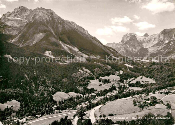 Ramsau Berchtesgaden Blick vom Soleleitungsweg mit Hochkalter und Reiteralpe Alp
