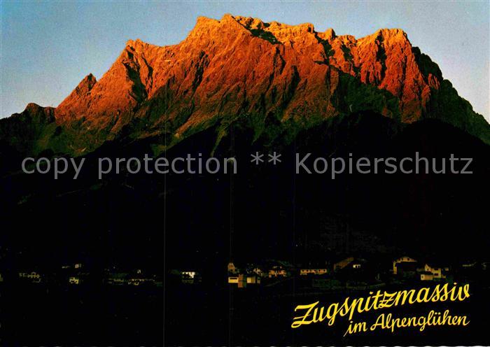 Ehrwald Tirol Zugspitzmassiv Alpengluehen Wettersteingebirge