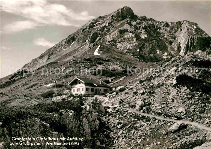 Lermoos Tirol Grubigstein Gipfelhaus mit Aufstieg zum Grubigstein