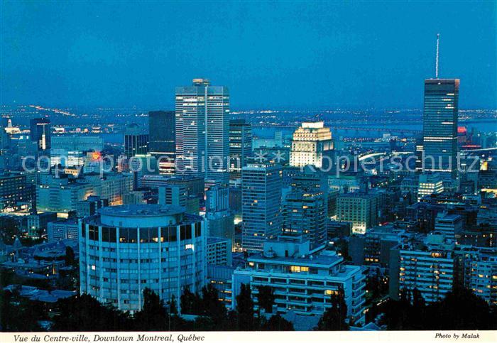 Montreal Quebec Downtown at night