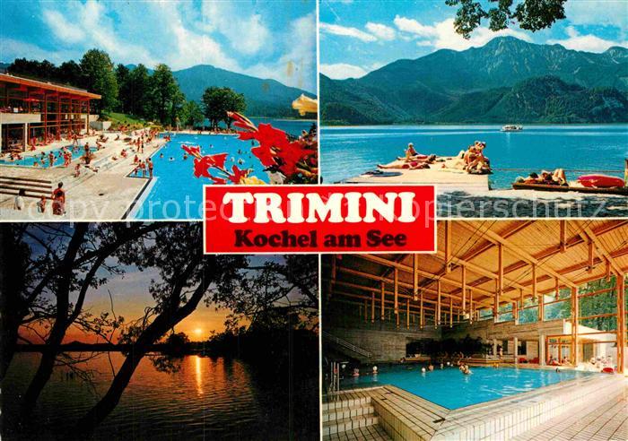Kochel See Trimini Erlebnisbad Sonnenuntergang Alpenblick