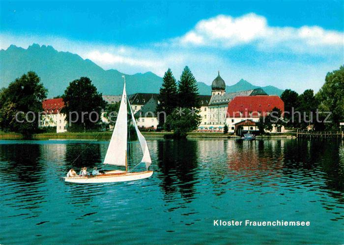 Frauenchiemsee Kloster Segelboot Alpen