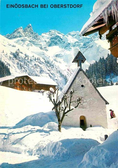 Einoedsbach Kapelle Winterlandschaft Alpen