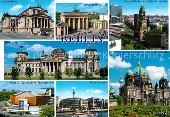 BERLIN  CITY Konzerthaus Brandenburger Tor Europacenter Gedaechtniskirche Reichs
