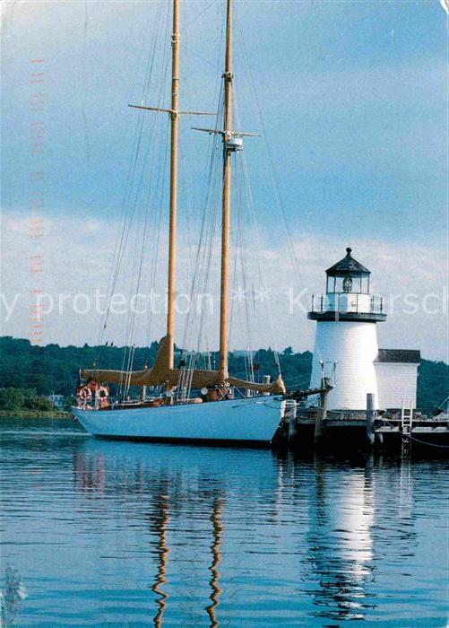 Mystic Connecticut Schooner Brilliant Brant Point Lighthouse Segelyacht Leuchttu