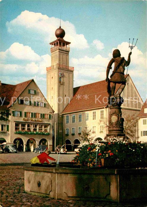 FREUDENSTADT BW Neptunbrunnen Rathaus Kurort im Schwarzwald