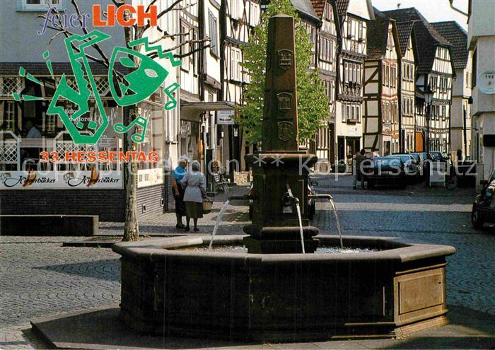 Lich Hessen Oberstadt Marktbrunnen