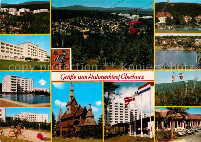 Hahnenklee-Bockswiese Harz Teilansichten Kinderspielplatz Kirche Bergbahn