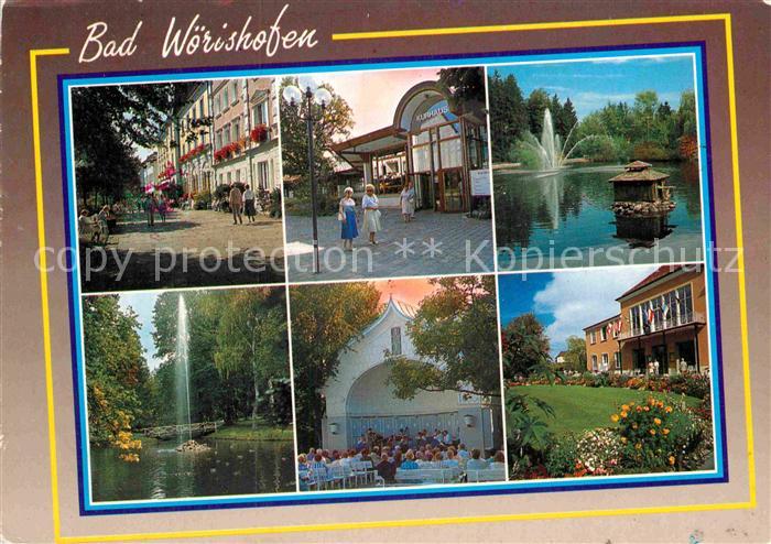 Bad Woerishofen Teilansichten Kneippkurort Schwanenteich Kurpark Konzertpavillon