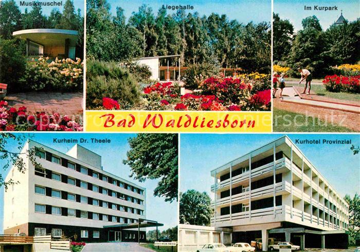 Bad Waldliesborn Musikmuschel Liegehalle Kurpark Kurheim Kurhotel