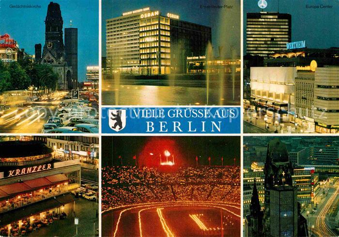 BERLIN  CITY Gedaechtniskirche Ernst Reuter Platz Europa Center Cafe Kranzler St