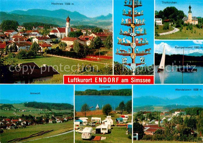 Bad Endorf Luftkurort am Simssee Maibaum Campingplatz Alpen