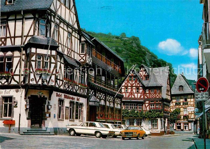 Bacharach Rhein Mittelalterlicher Marktplatz Fachwerkhaeuser