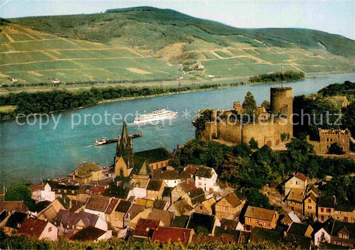 Niederheimbach Bingen Panorama Rheintal Burg