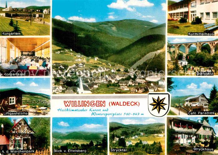 Willingen Sauerland Kurgarten Konzertsaal Gaststaette Maerchenpark Ettelsberg St