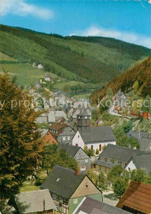 Willingen Sauerland Ortsansicht mit Kirche Heilklimatischer Kurort