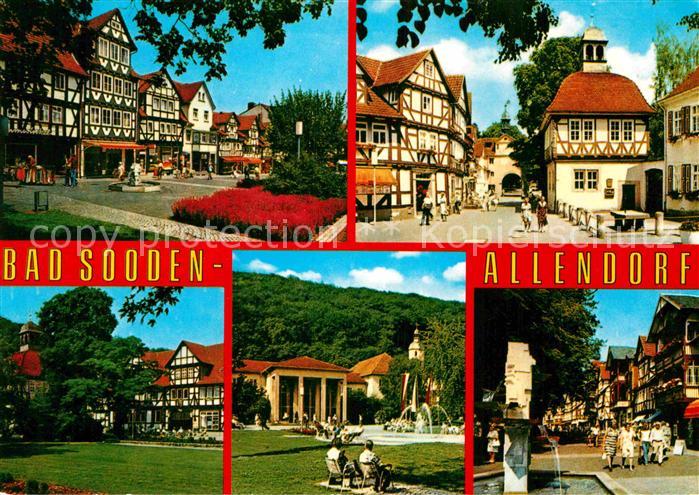 Bad Sooden-Allendorf Marktplatz Fachwerkhaeuser Kurpark Innenstadt
