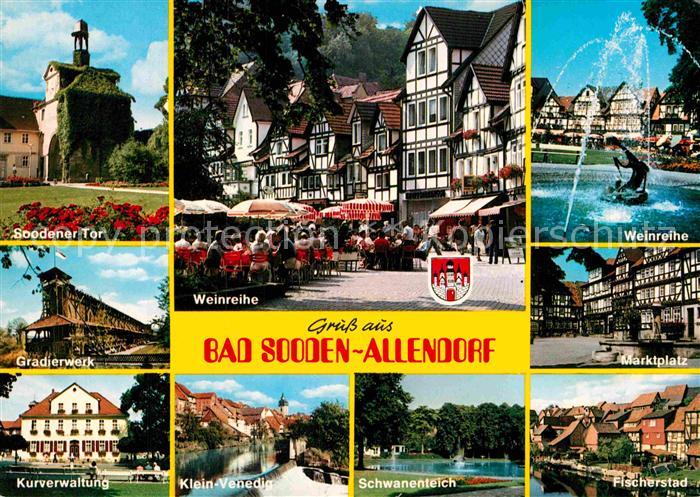 Bad Sooden-Allendorf Soodener Tor Gradierwerk Kurverwaltung Weinreihe Fachwerkha