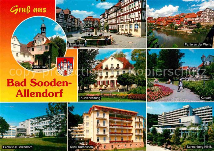 Bad Sooden-Allendorf Klinik Marktplatz Fachwerkhaeuser Kurverwaltgung Kurpark We
