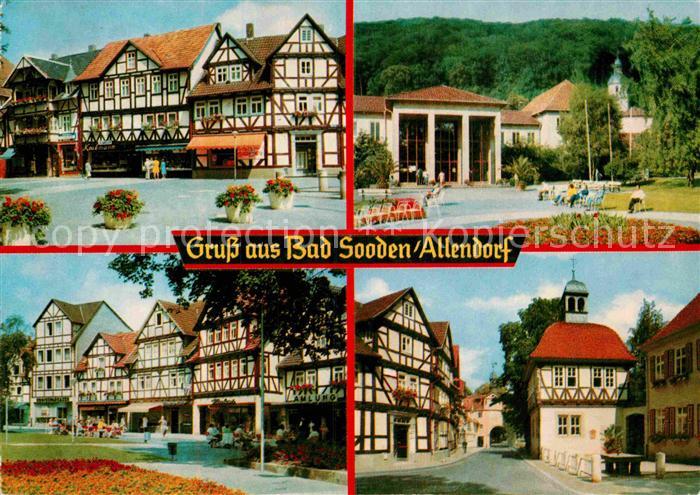 Bad Sooden-Allendorf Marktplatz Fachwerkhaeuser Kurpark