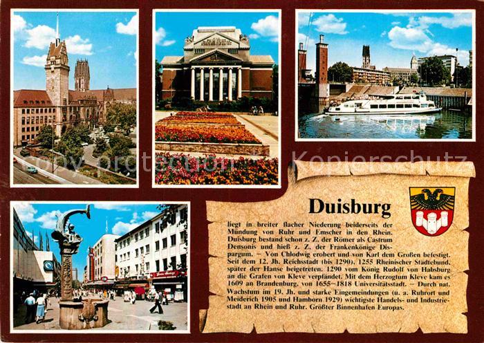 Duisburg Ruhr Rathaus Salvatorkirche Stadttheater Schwanenbruecke Muenzstrasse G