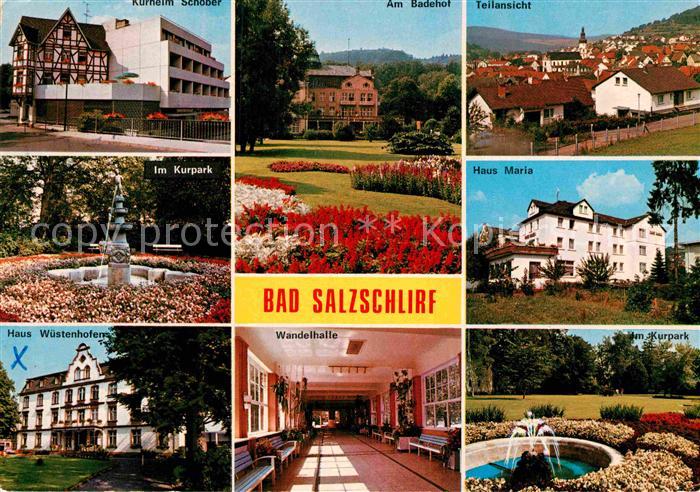 Bad Salzschlirf Kurheim Kurpark Kurhaeuser Badehof Wandelhalle