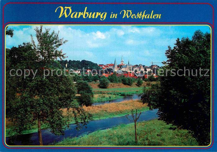 Warburg Westfalen Blick ueber die Diemel