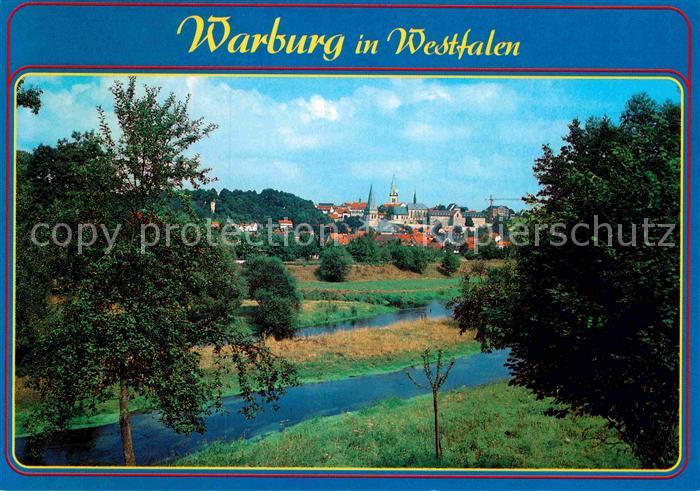 Warburg Westfalen Blick ueber die Diemel