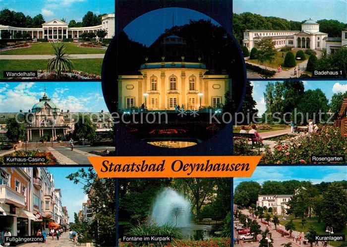 Bad Oeynhausen Wandelhalle Kurhaus Casino Fussgaengerzone Fontaene Kurpark Kurth