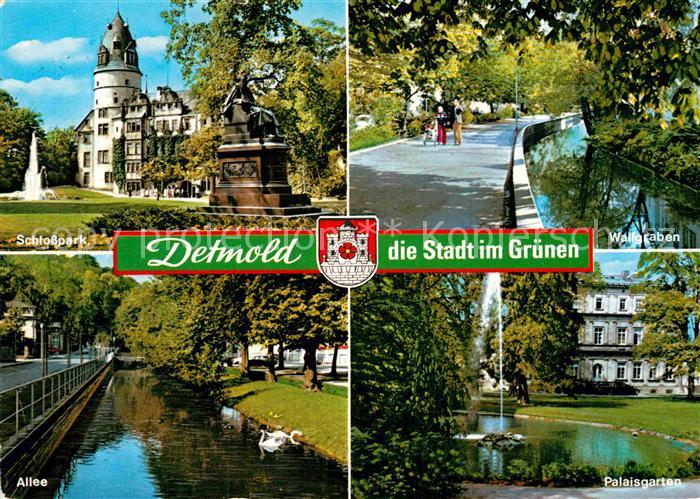Detmold Schloss Park Denkmal Allee Wallgraben Palaisgarten