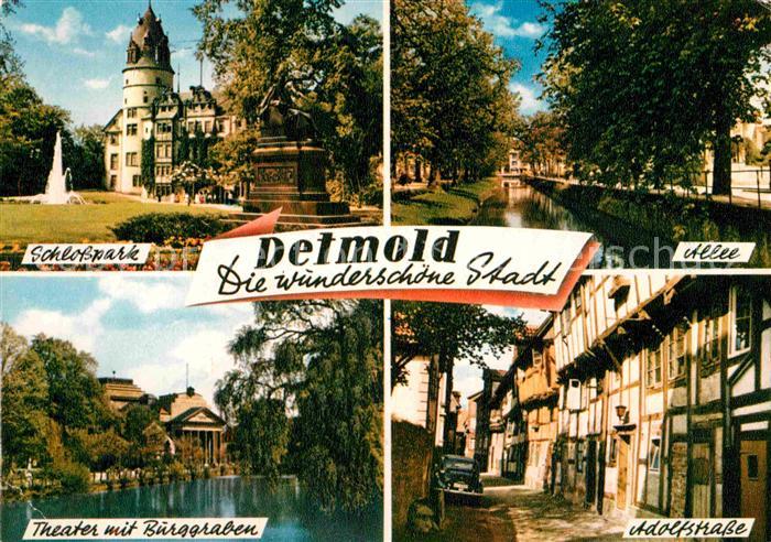 Detmold Schloss Park Allee Adolfstrasse Theater Burggraben