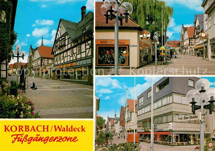 Korbach Fussgaengerzone Fachwerkhaeuser