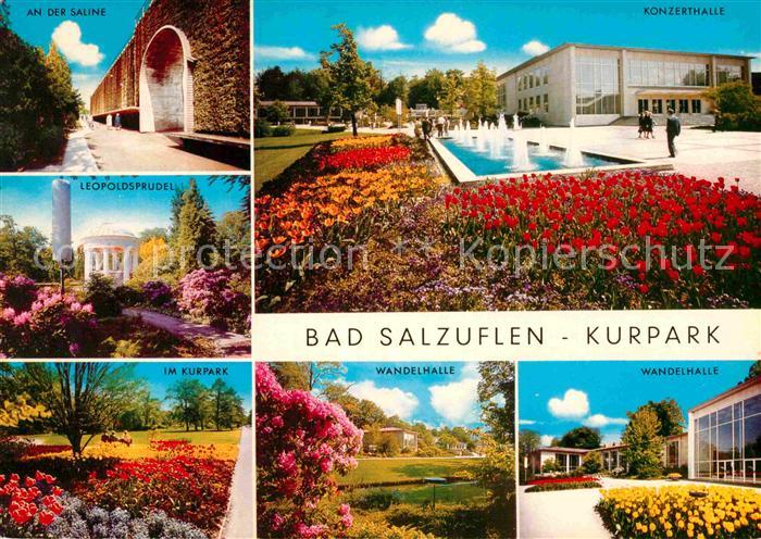 Bad Salzuflen Saline Leopoldsprudel Kurpark Wandelhalle Konzerthalle Wasserspiel