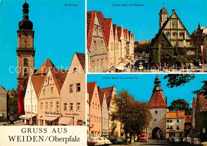 Weiden Oberpfalz Kirche Markt Rathaus Unteres Tor