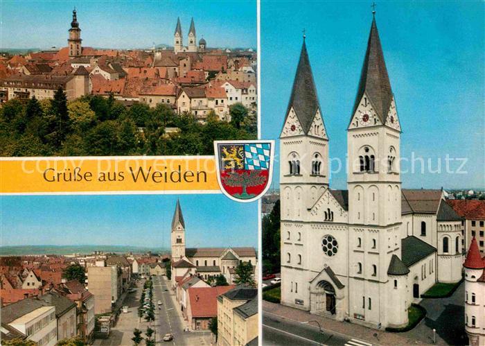 Weiden Oberpfalz Teilansichten Max Reger Stadt Kirche